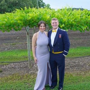 Lilac high neck dress